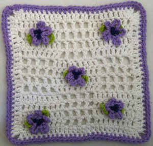 FD029 Lacy Violets Dishcloth_800