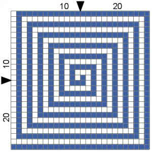 FD083 Square spiral dishcloth