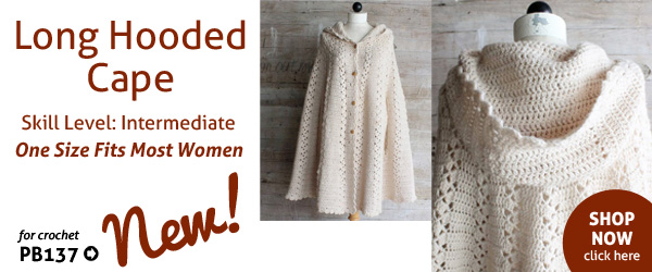 long hooded cape crochet pattern free