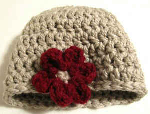 Free Crochet Pattern - One Hour Hat Pattern Design - FC0101 Our beige crochet hat image is a Free Crochet Pattern. This crocheted winter hat is beige in color and is crocheted with worsted weight yarn. This is a part of Maggies Crochet's One Hour Hat Patterns. This free crochet pattern was designed by Maggie Weldon. - FC0101