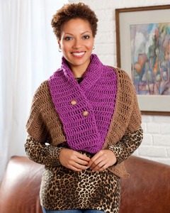 Free Convertible Cape Crochet Pattern from RedHeart.com